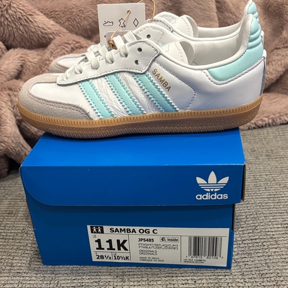adidas Other - Adidas Samba OG Toddler Kids Sneakers - White and Light Blue